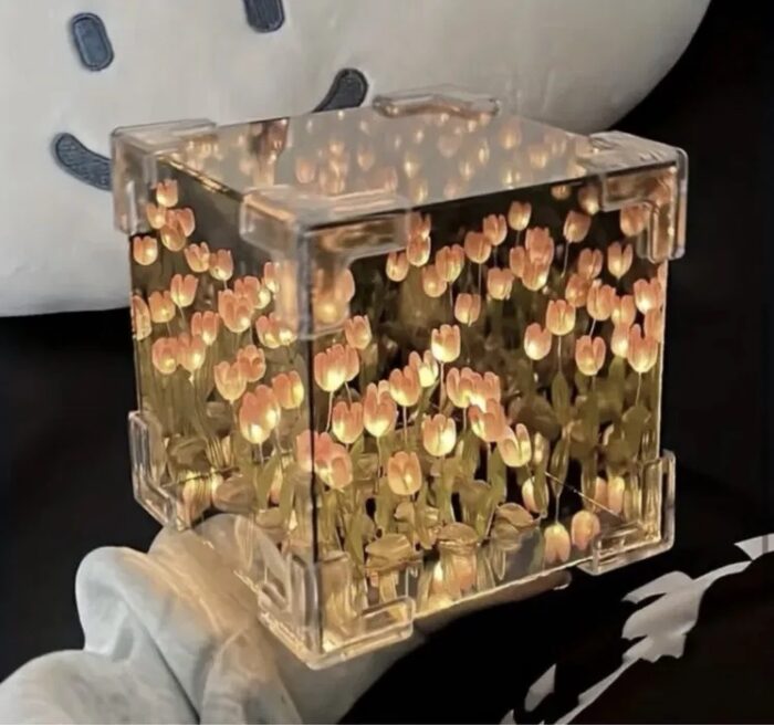 Lampă LED decorativă cu flori infinite - imagine 2