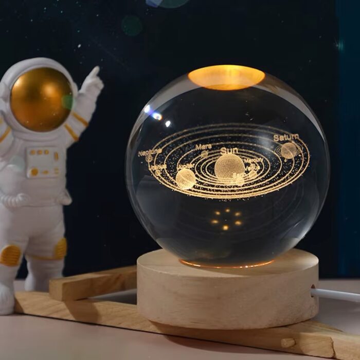 Glob de cristal 3D cu sistemul solar - imagine 4