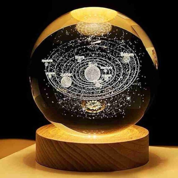 Glob de cristal 3D cu sistemul solar - imagine 2