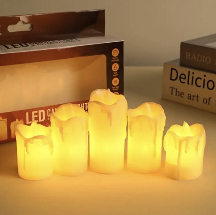 Set lumânări LED decorative cu efect - imagine 4