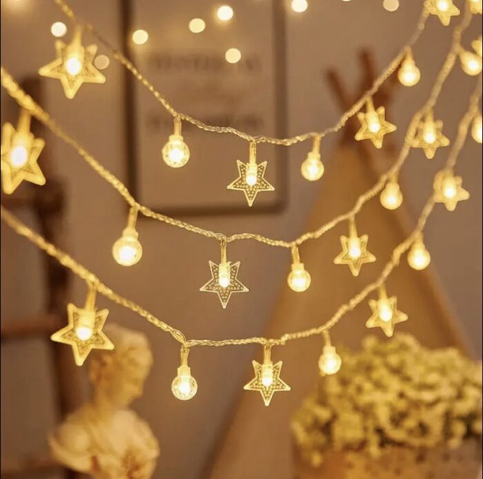 Ghirlandă luminoasă decorativă cu stele