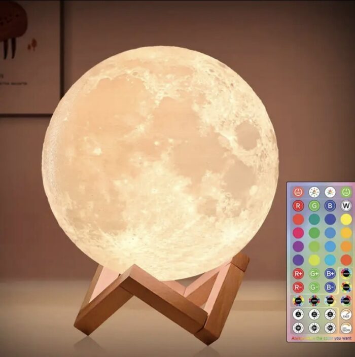 Lampă Lună 3D cu Telecomandă - imagine 2