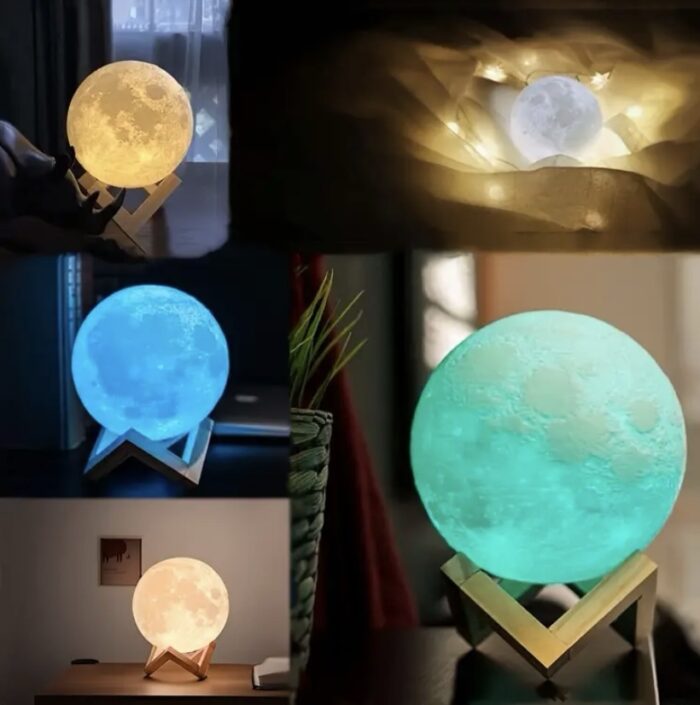 Lampă Lună 3D cu Telecomandă - imagine 4