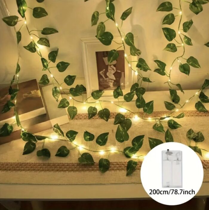Instalație luminoasă decorativă cu frunze - imagine 7