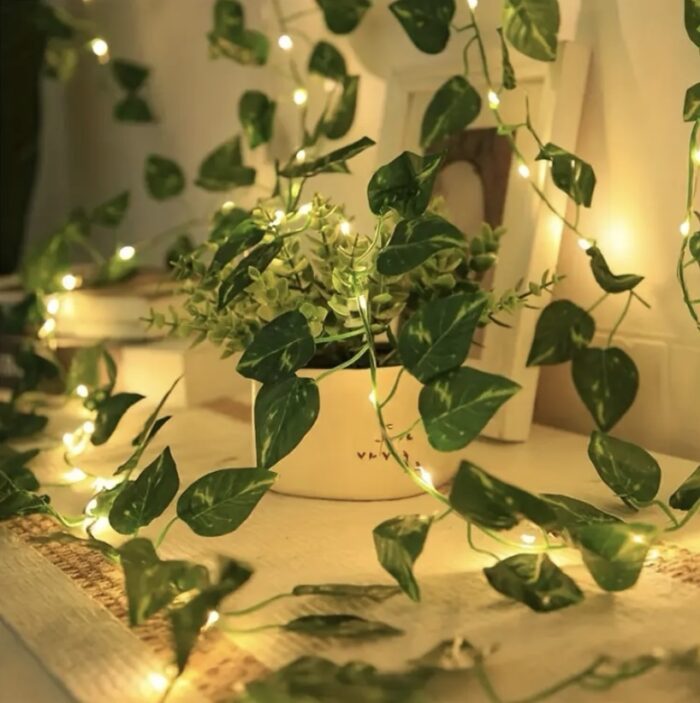 Instalație luminoasă decorativă cu frunze - imagine 5